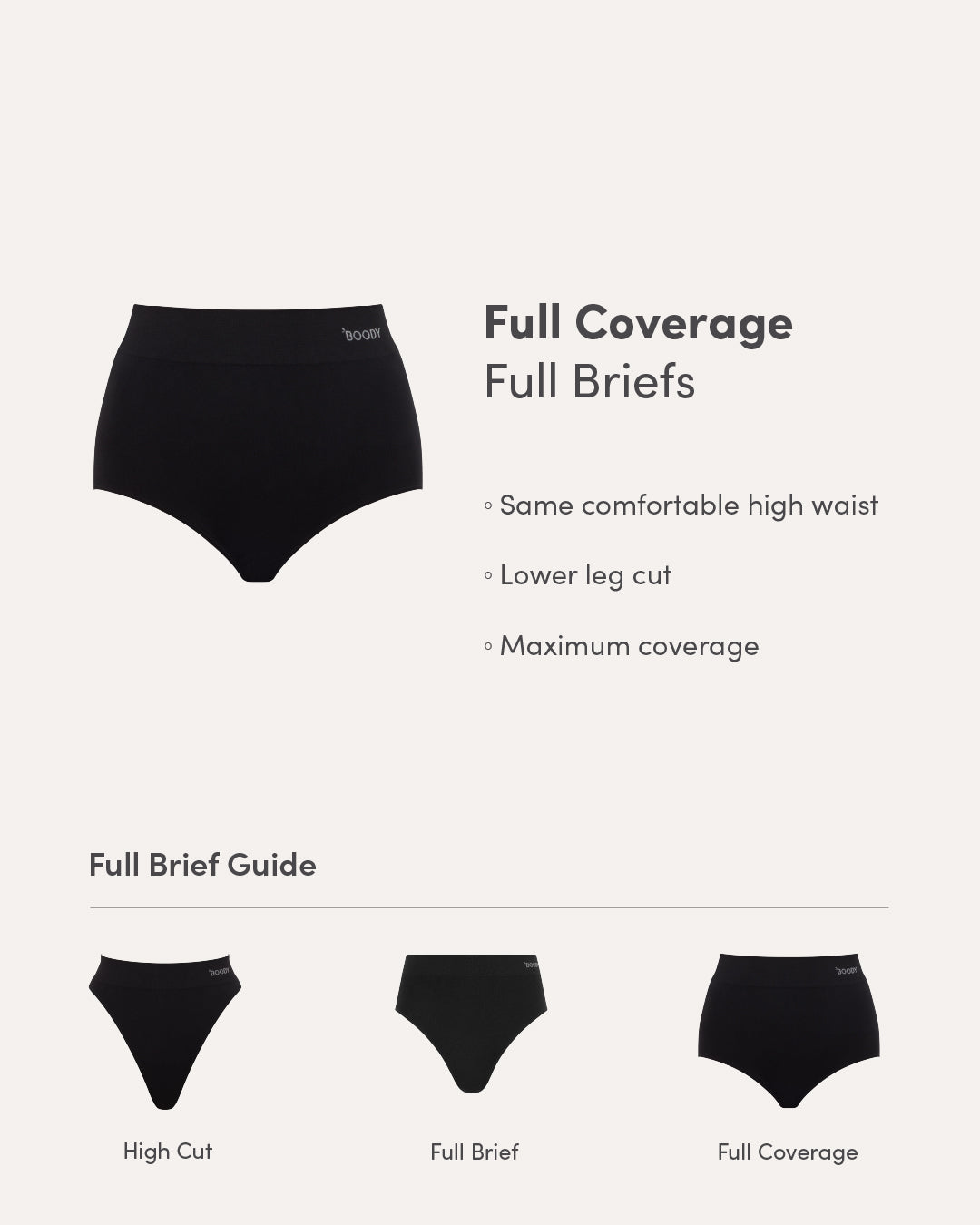 Full Coverage Briefs - Black