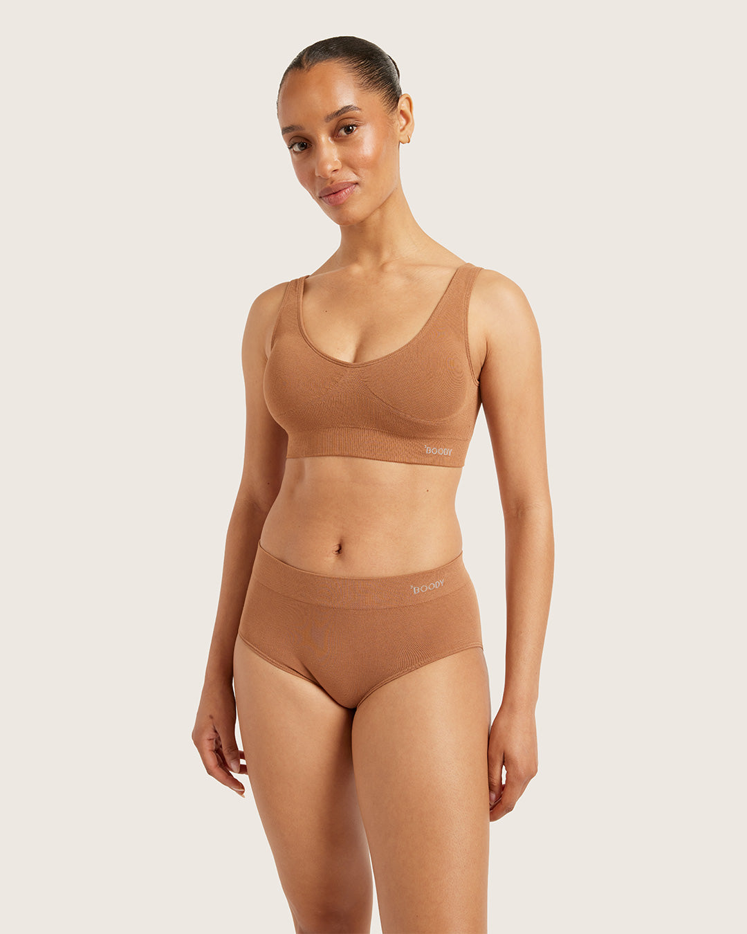 Seamfree Padded Crop Bra - Maple