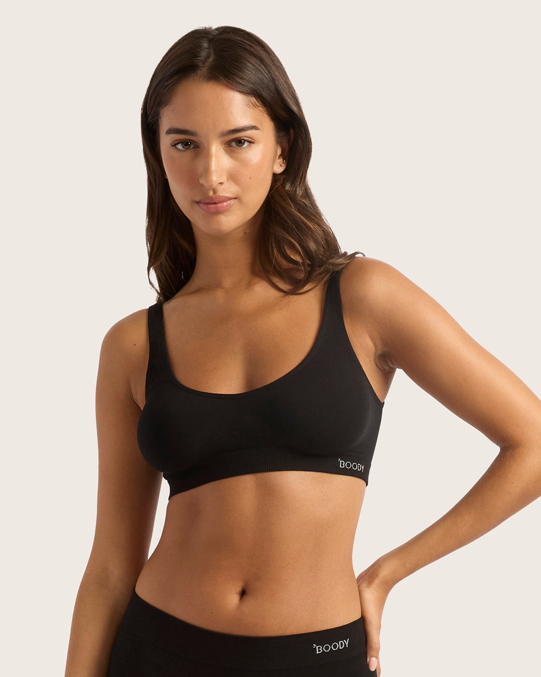 Seamfree Crop Bra - Black