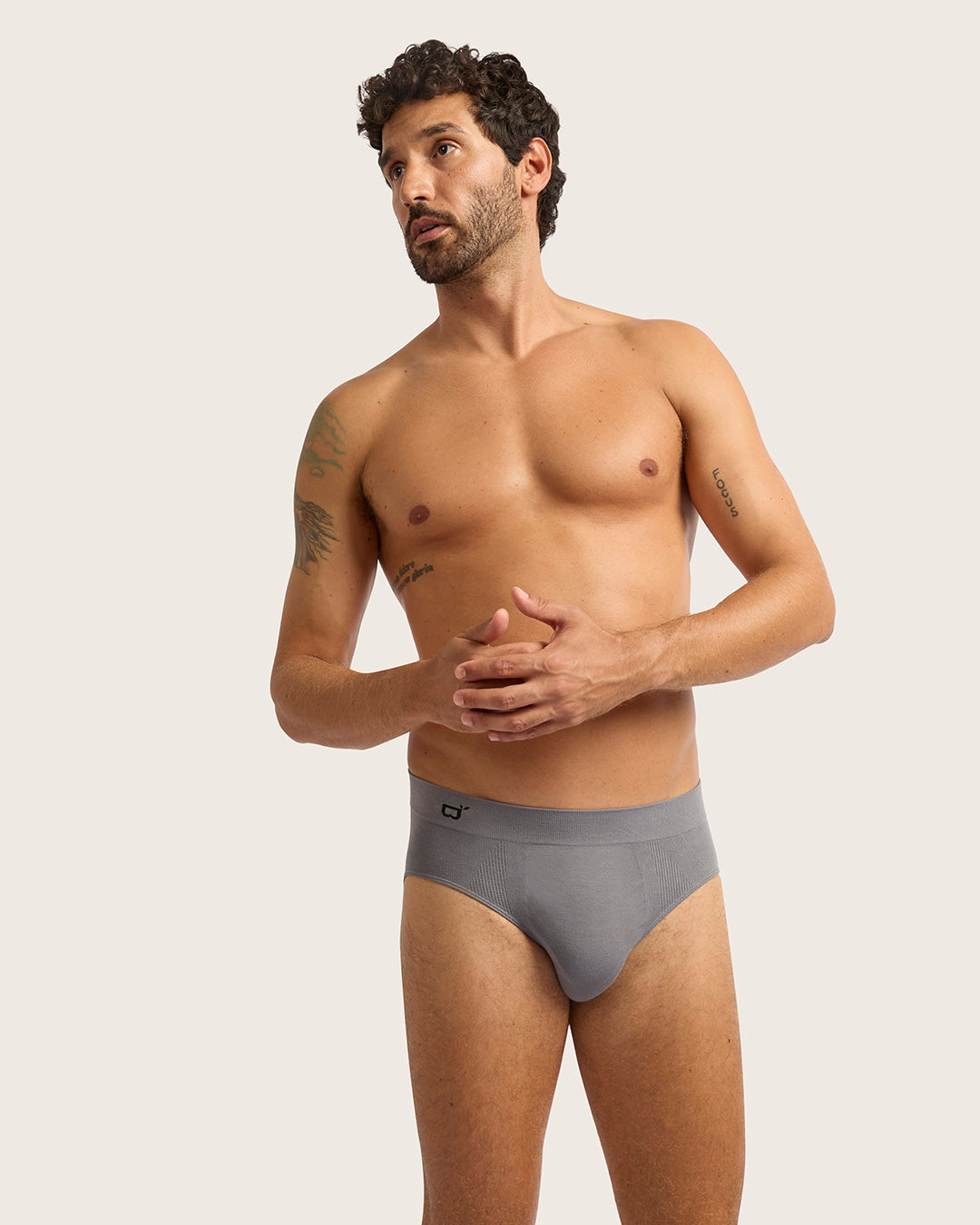 Men's Seamfree Briefs - Charcoal