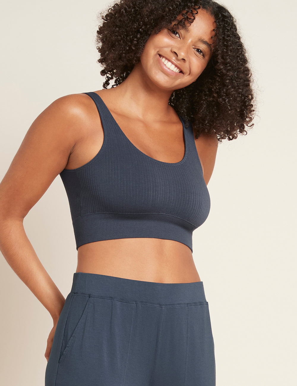 Ribbed Seamfree Crop-Storm