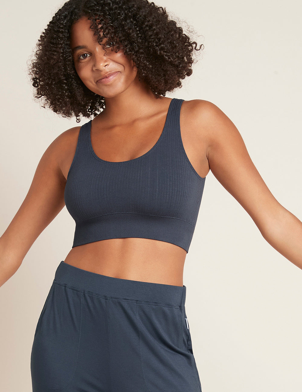 Ribbed Seamfree Crop-Storm