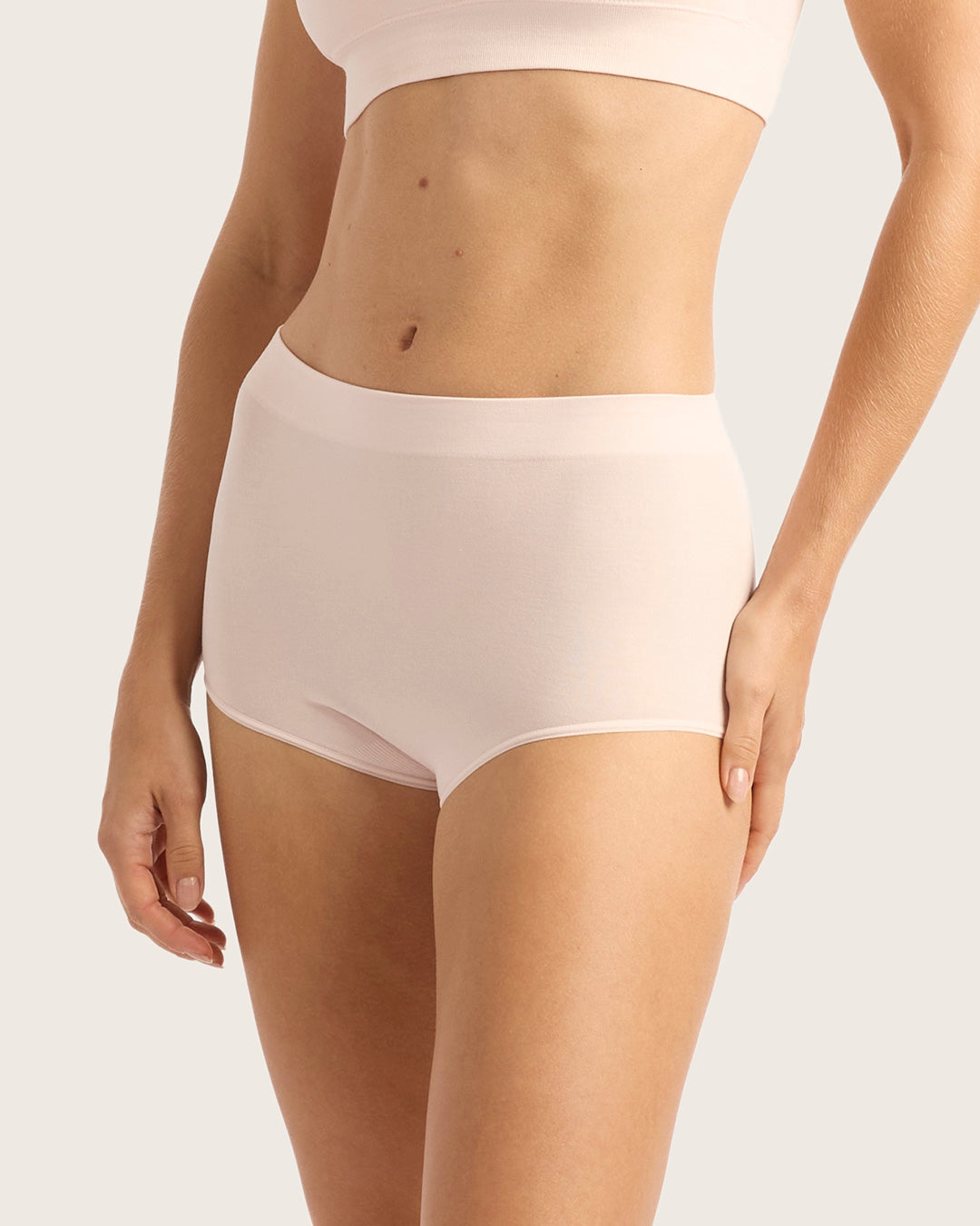 LYOLYTE Full Low Leg Briefs - Powder Pink