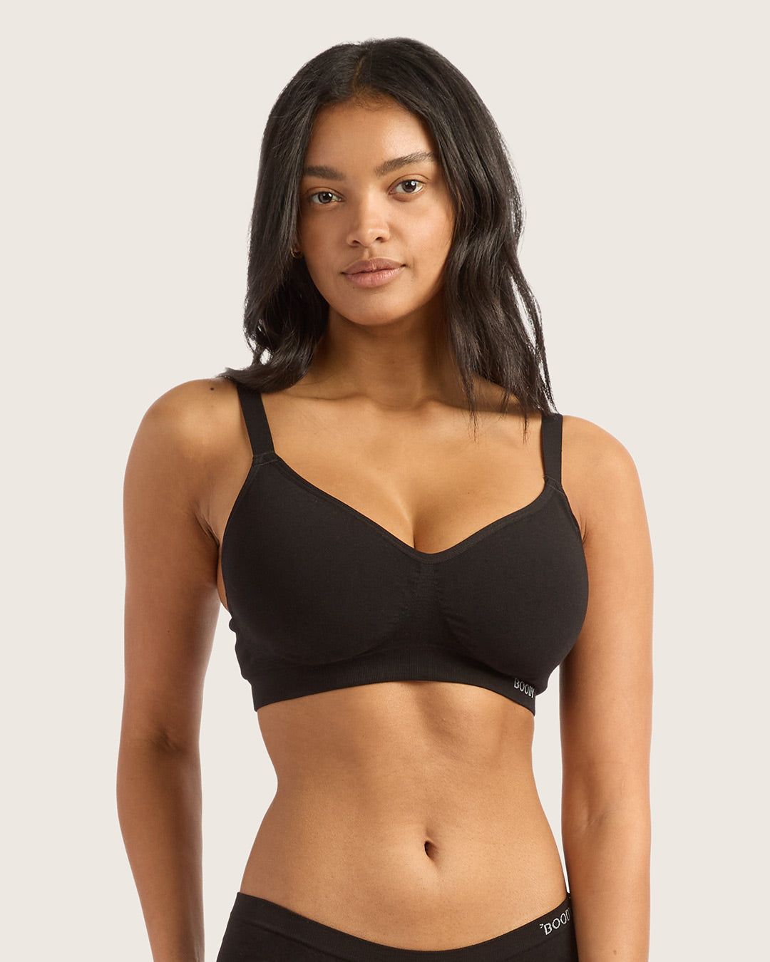Wireless Full Bust T-Shirt Bra - Black
