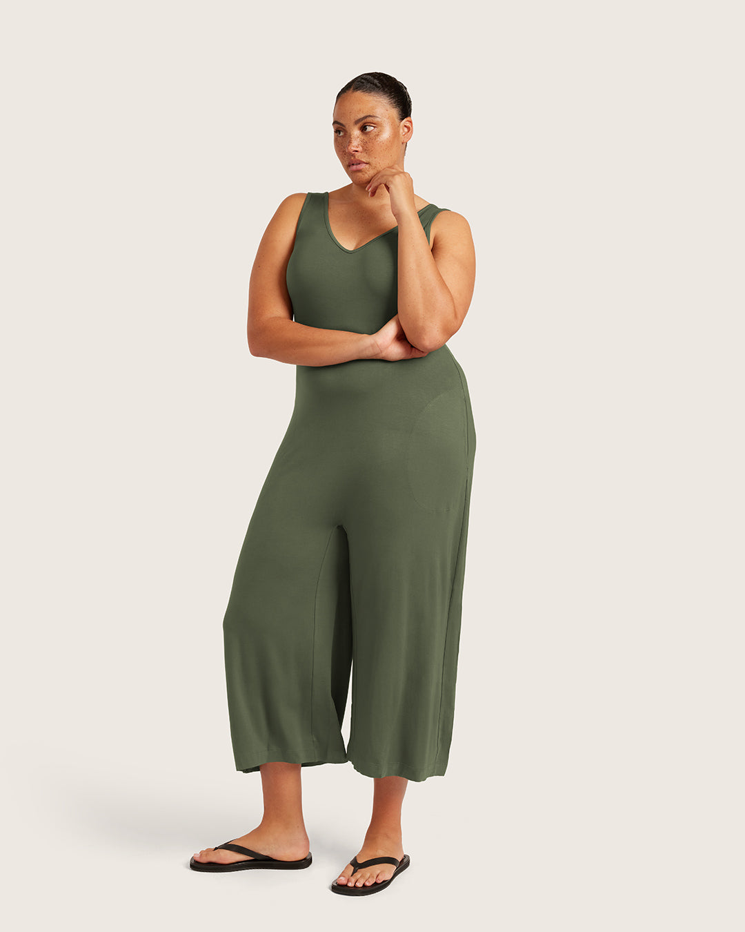 Long Jumpsuit - Moss