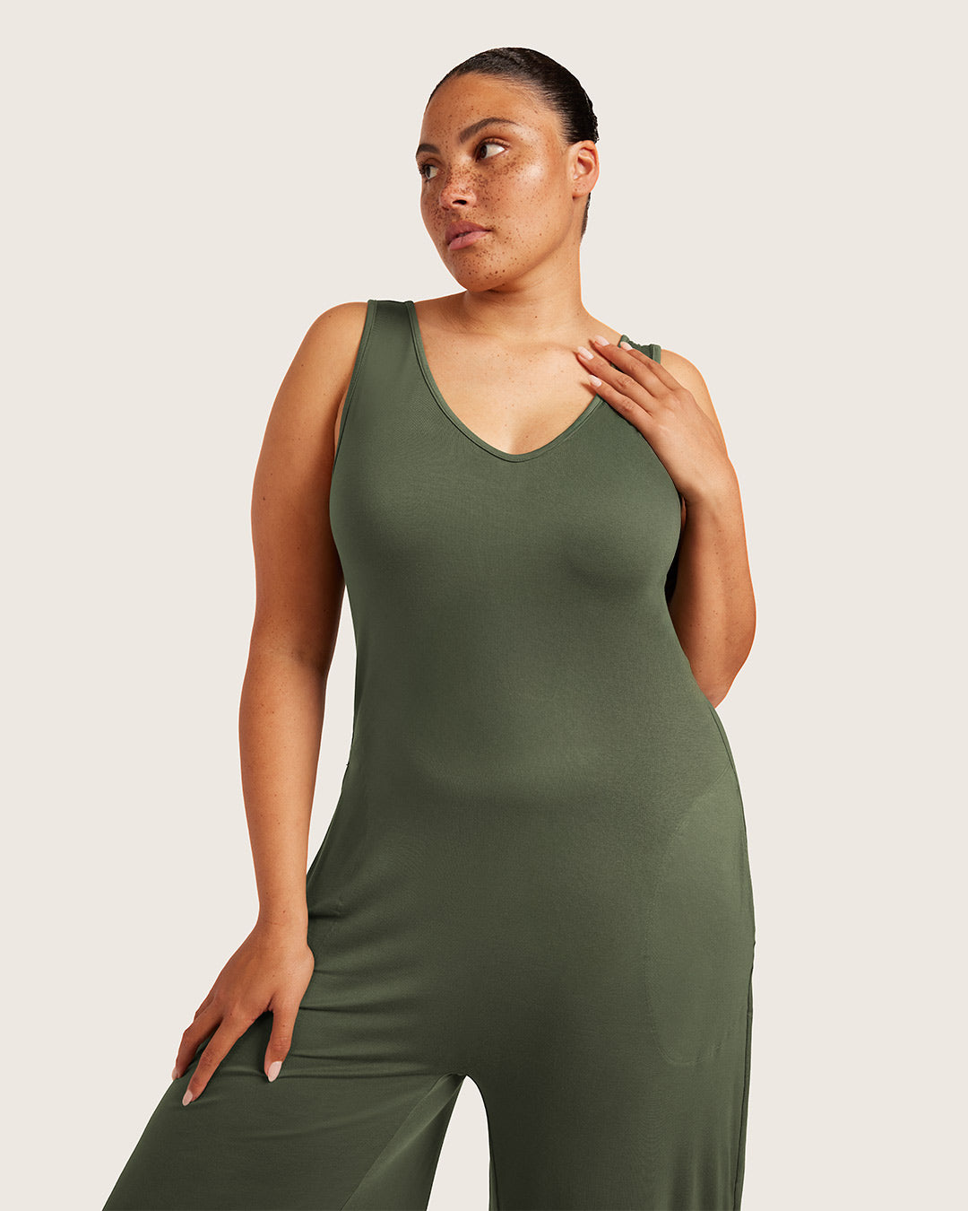 Long Jumpsuit - Moss