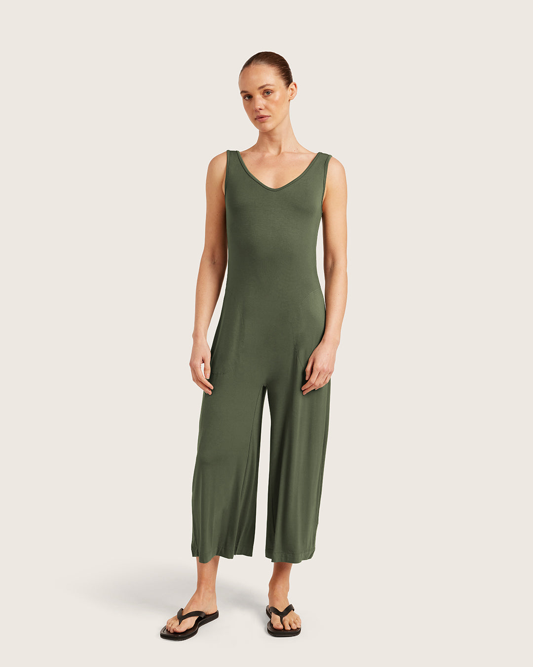 Long Jumpsuit - Moss