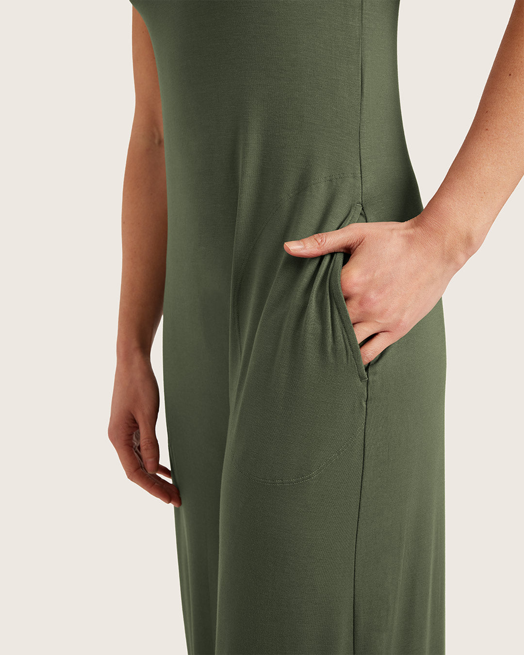 Long Jumpsuit - Moss