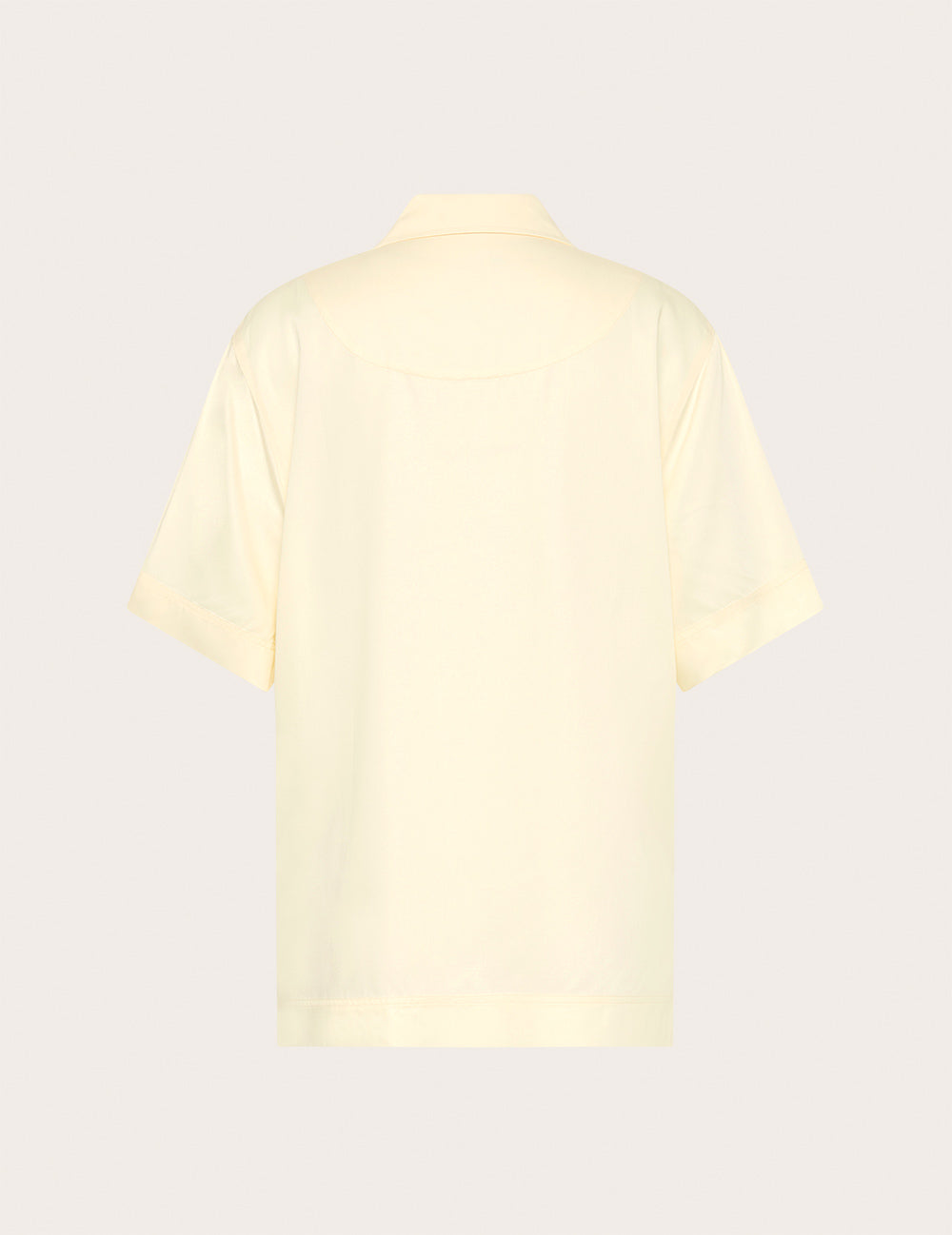Vegan Silk Short Sleeve Shirt - Pearl