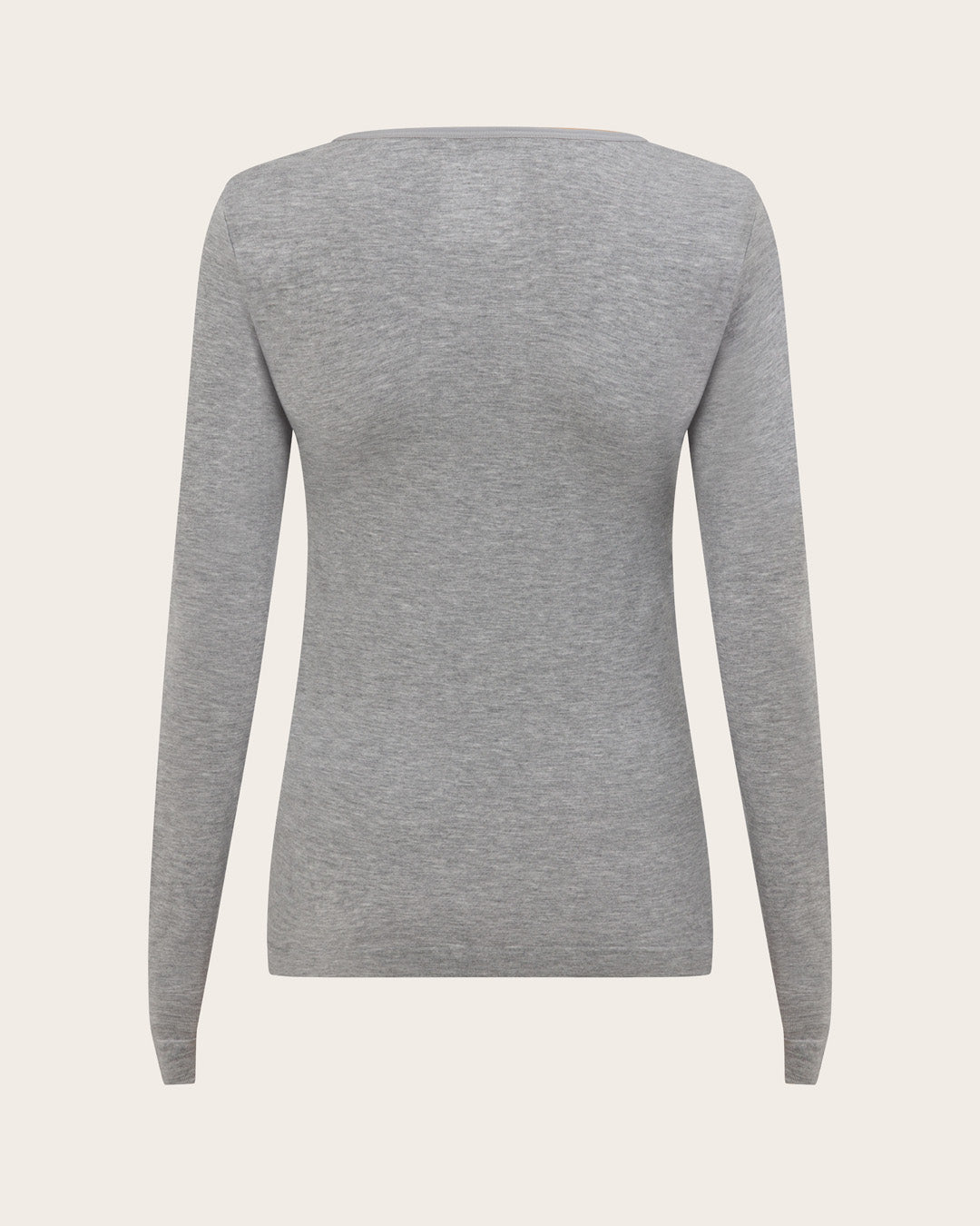 Women's Base Layer Long Sleeve Top - Light Grey Marl