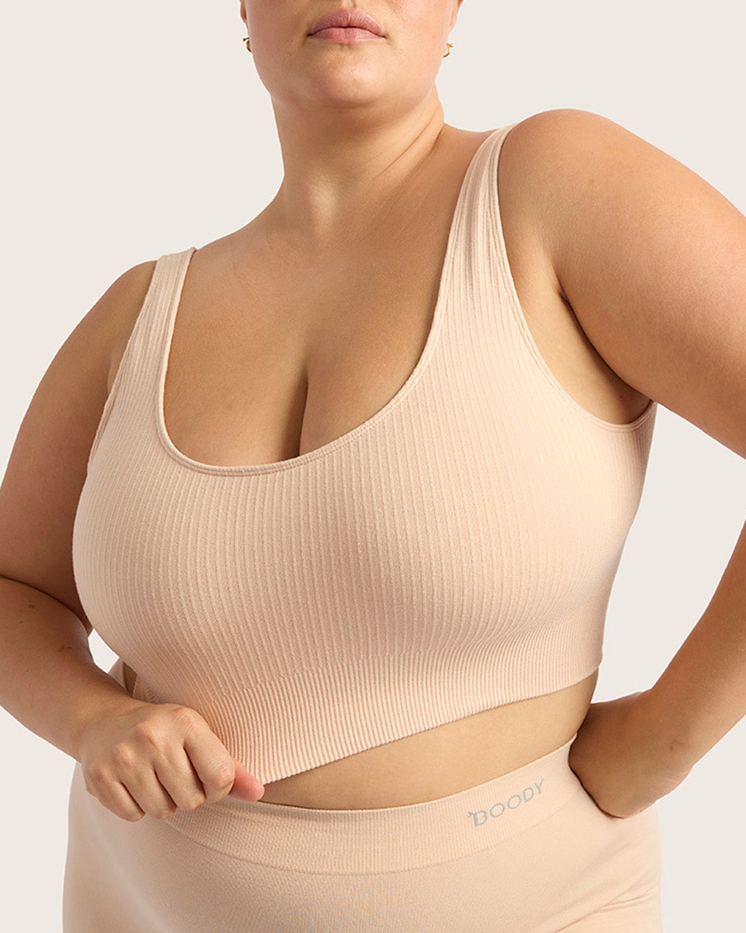 Ribbed Seamfree Crop - Shell