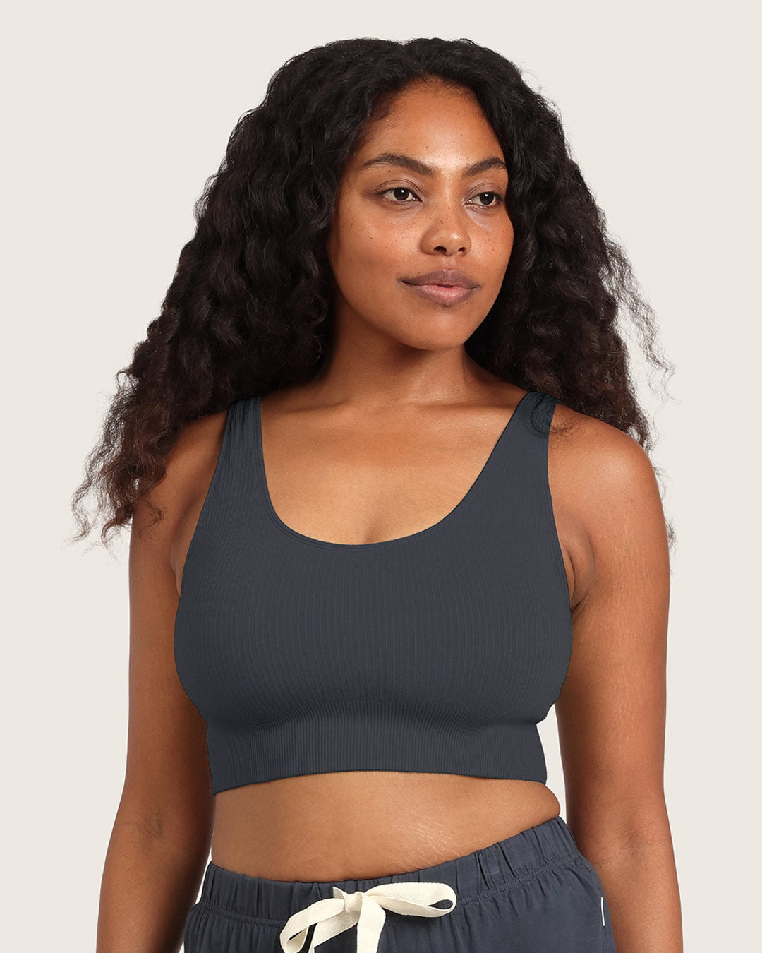 Ribbed Seamfree Crop-Storm
