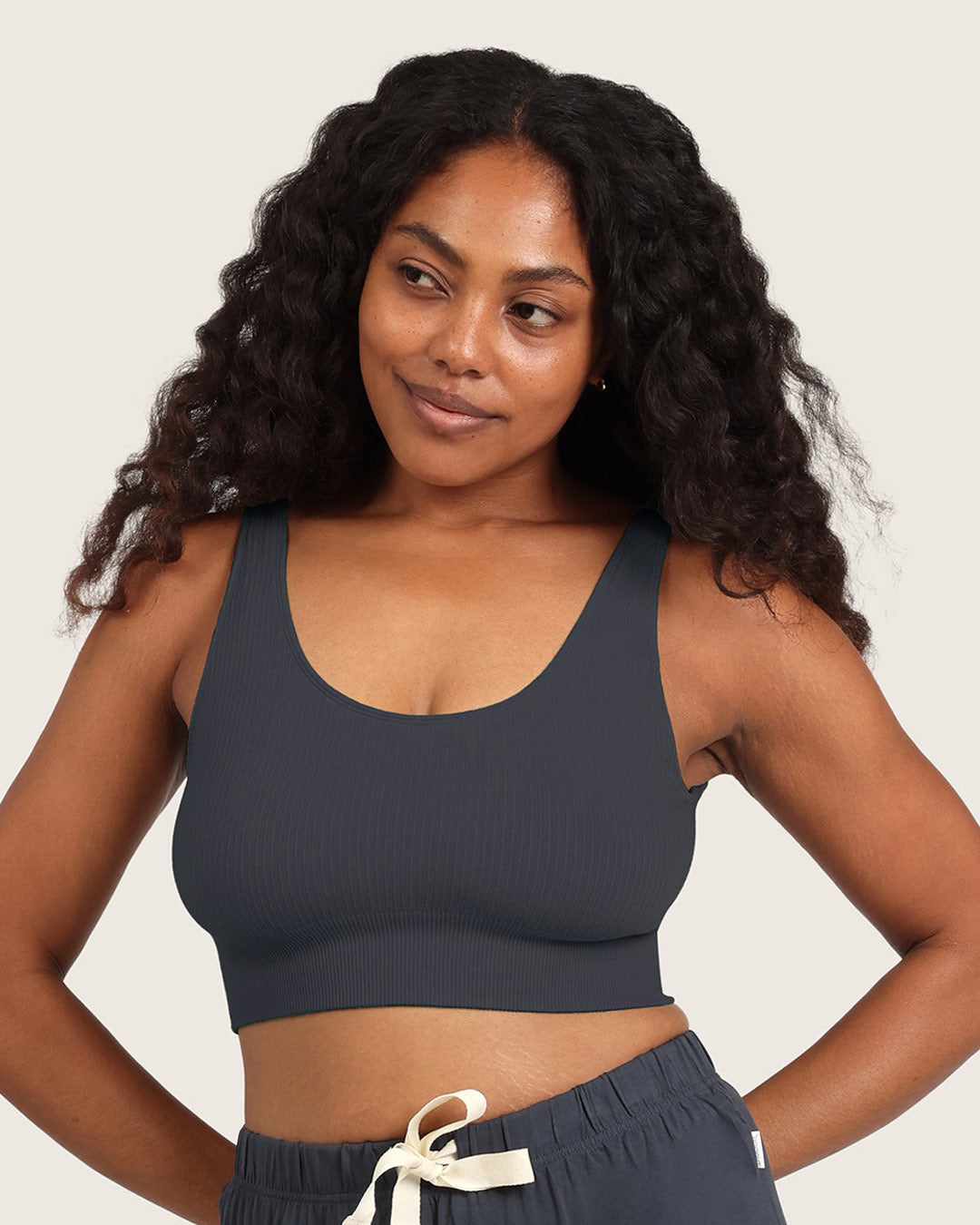 Ribbed Seamfree Crop-Storm