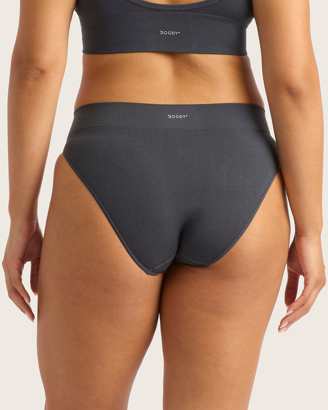 LYOLYTE Ribbed High Leg Briefs - Storm