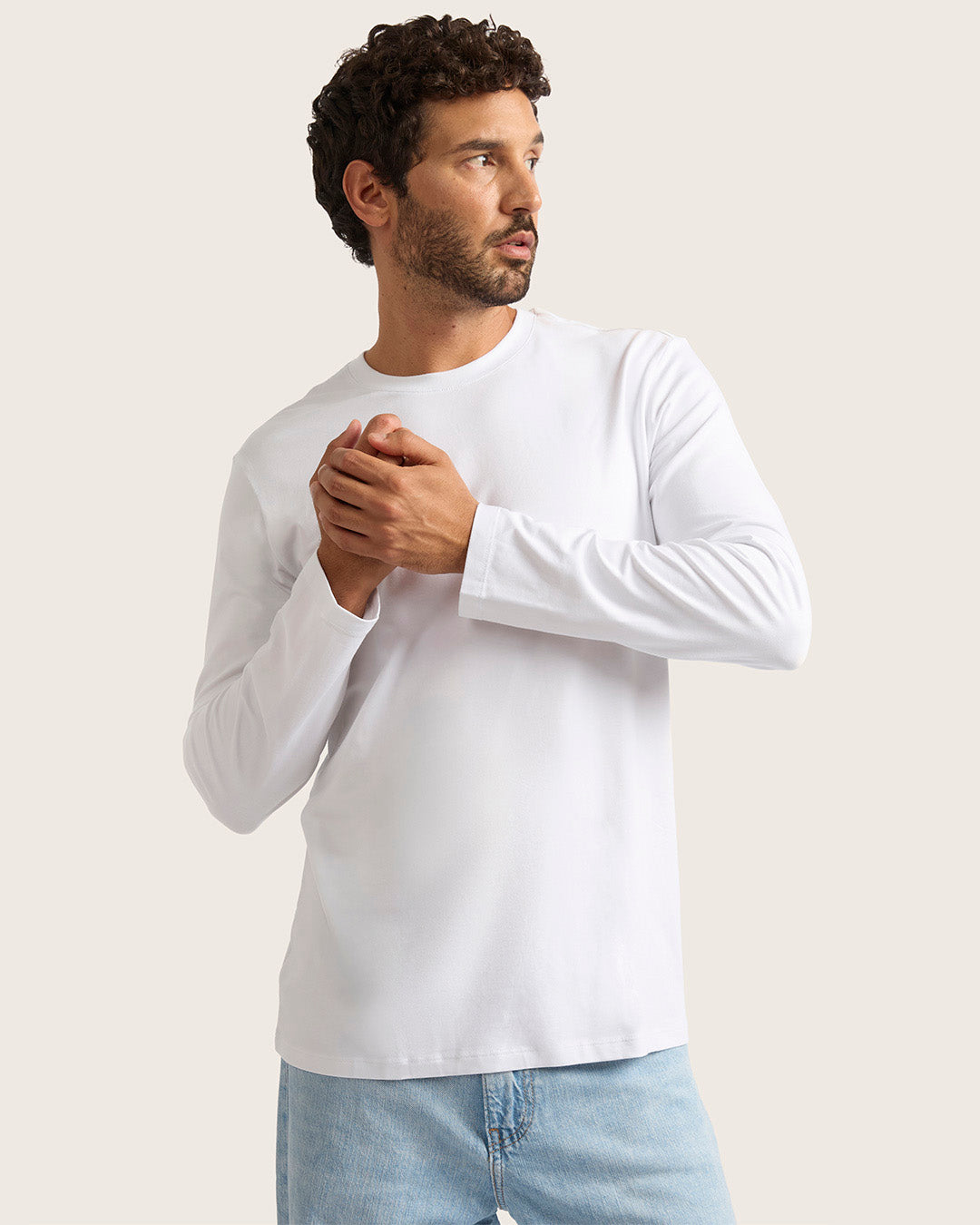 Men's Classic Long Sleeve T-Shirt - White