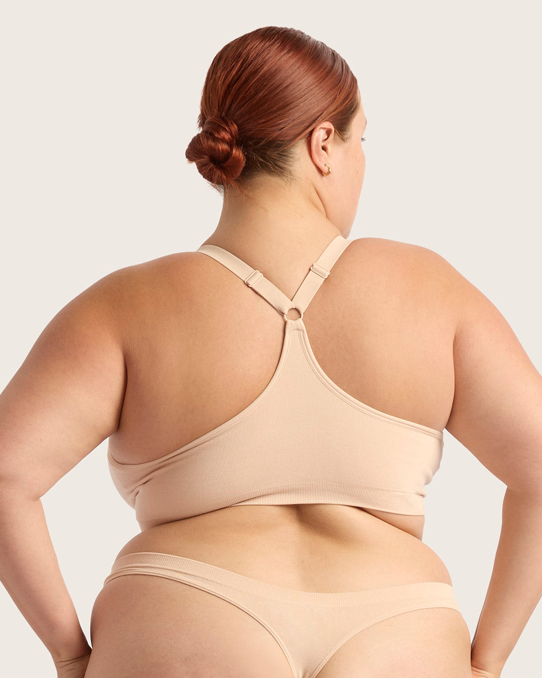 Full Bust Wireless Racerback Bra - Shell