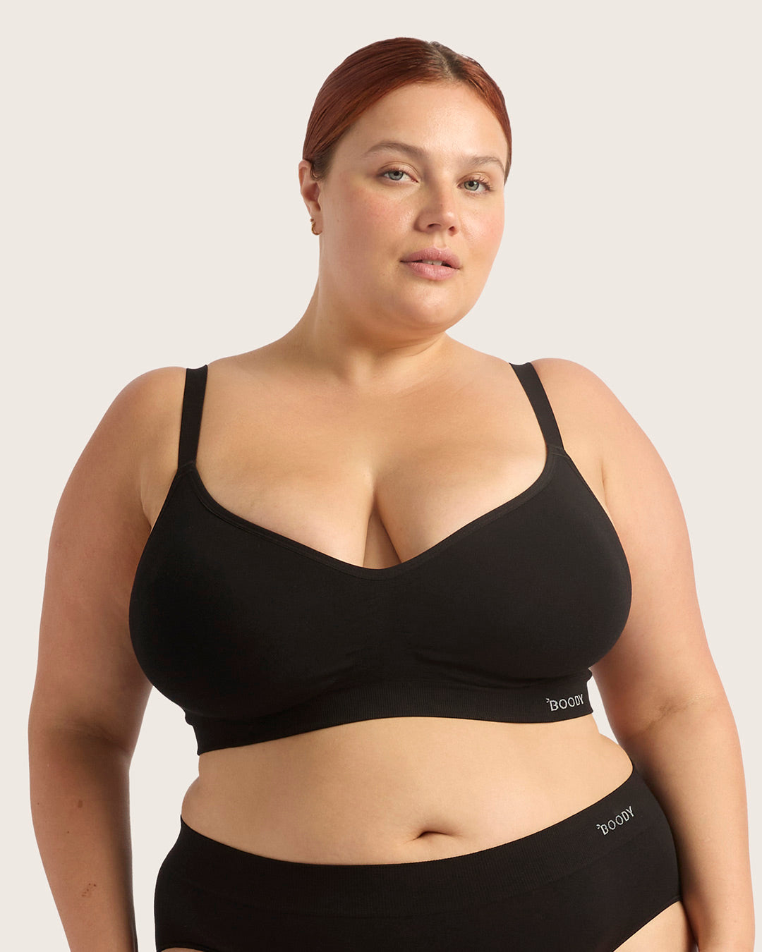 Wireless Full Bust T-Shirt Bra - Black