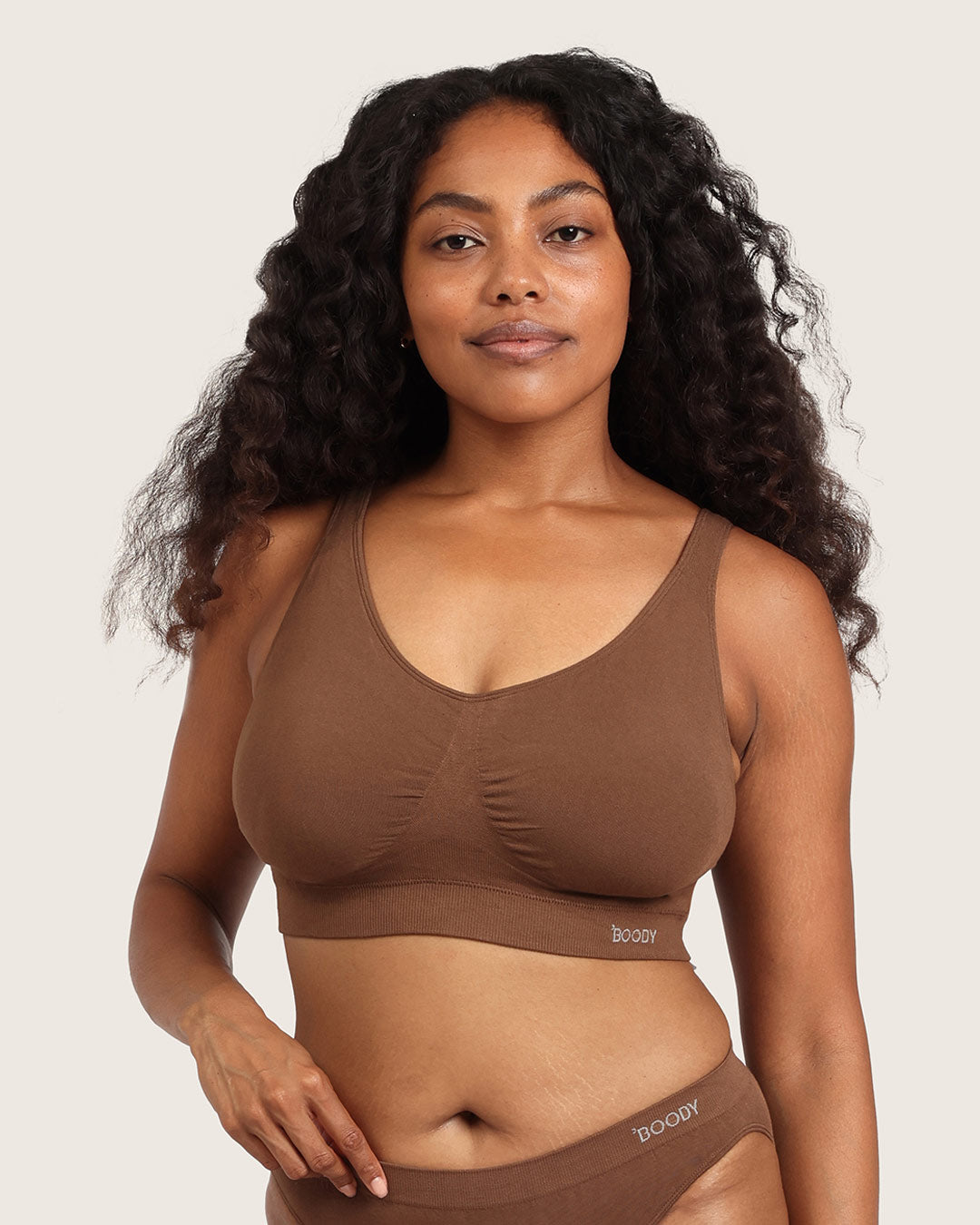 Seamfree Padded Crop Bra - Clove