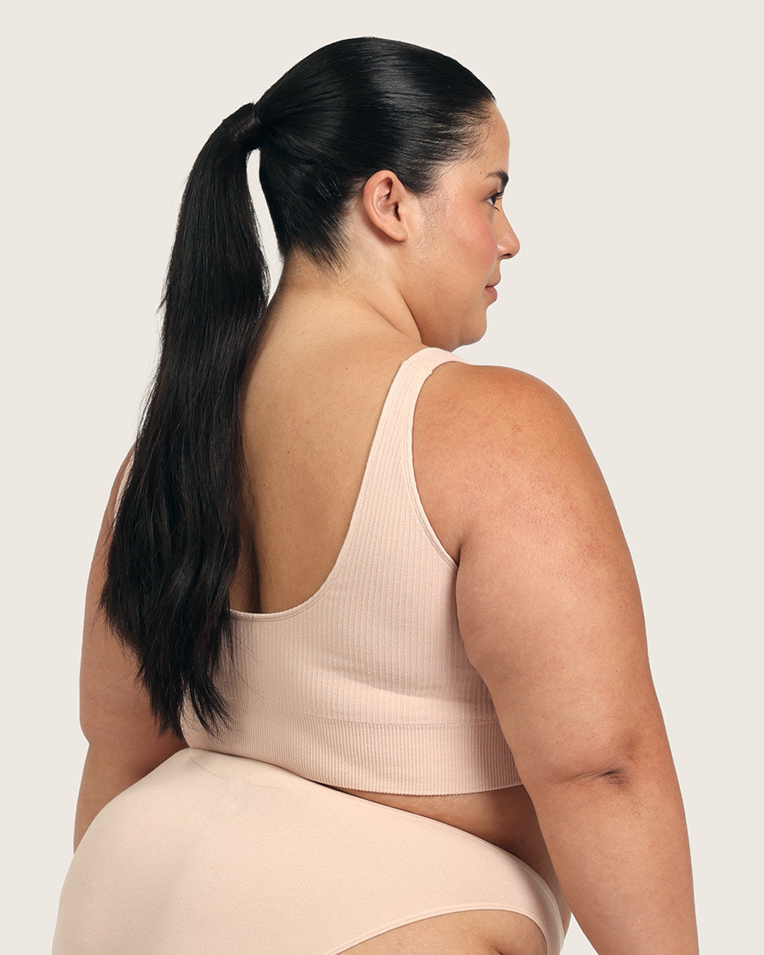 Ribbed Seamfree Crop - Shell