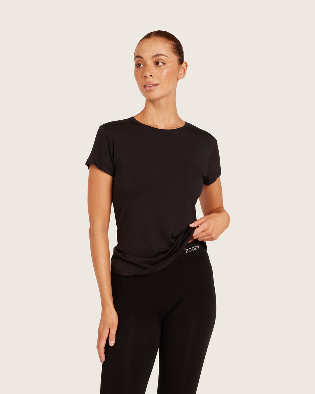 Women's Base Layer Crew Neck T-Shirt - Black