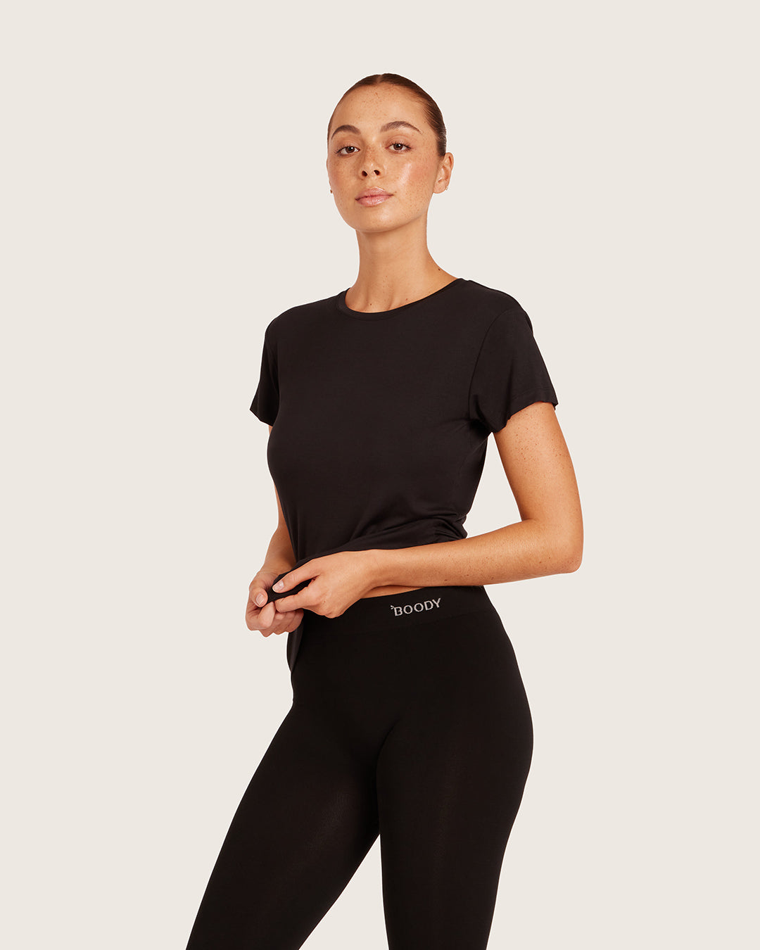 Women's Base Layer Crew Neck T-Shirt - Black