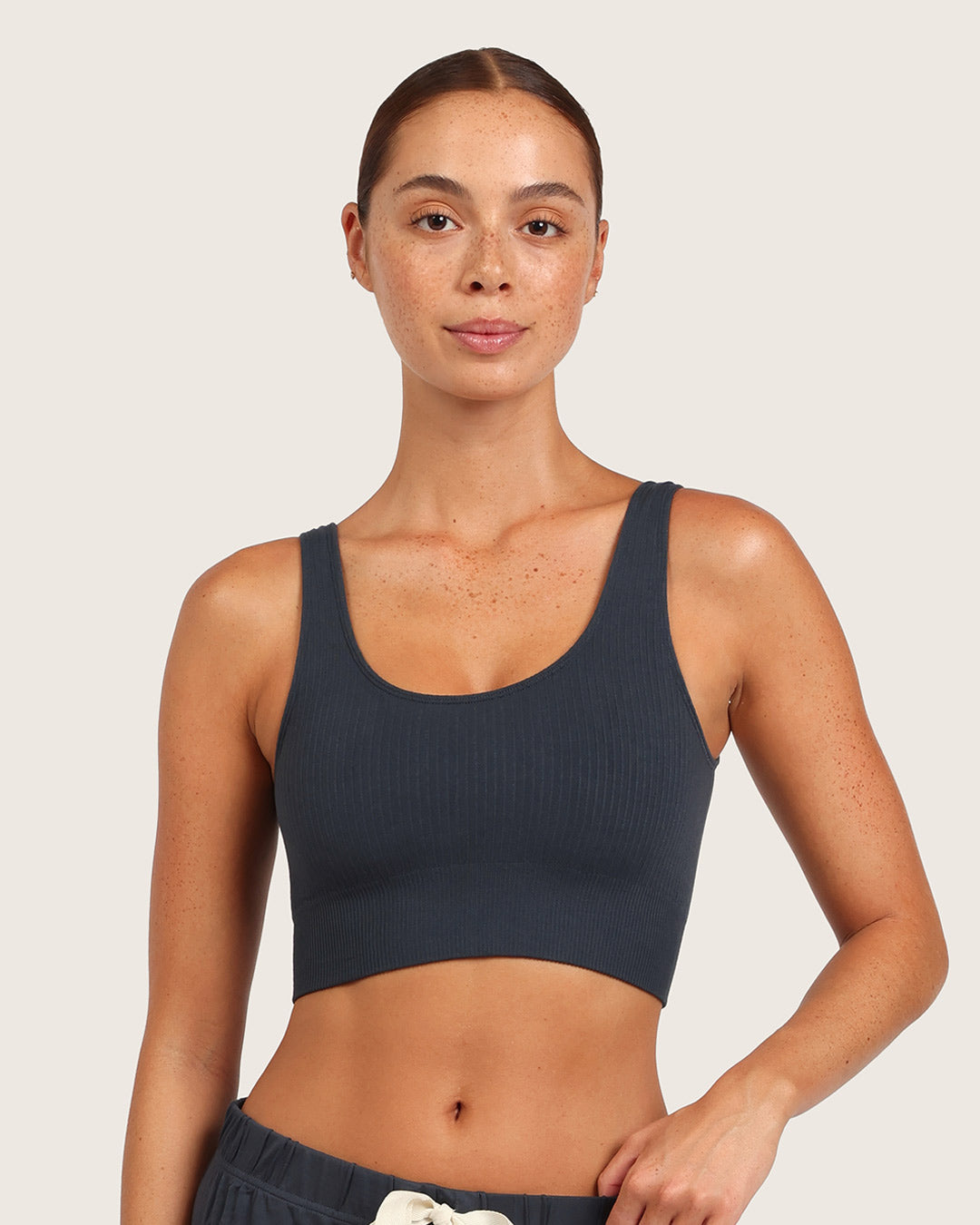 Ribbed Seamfree Crop-Storm