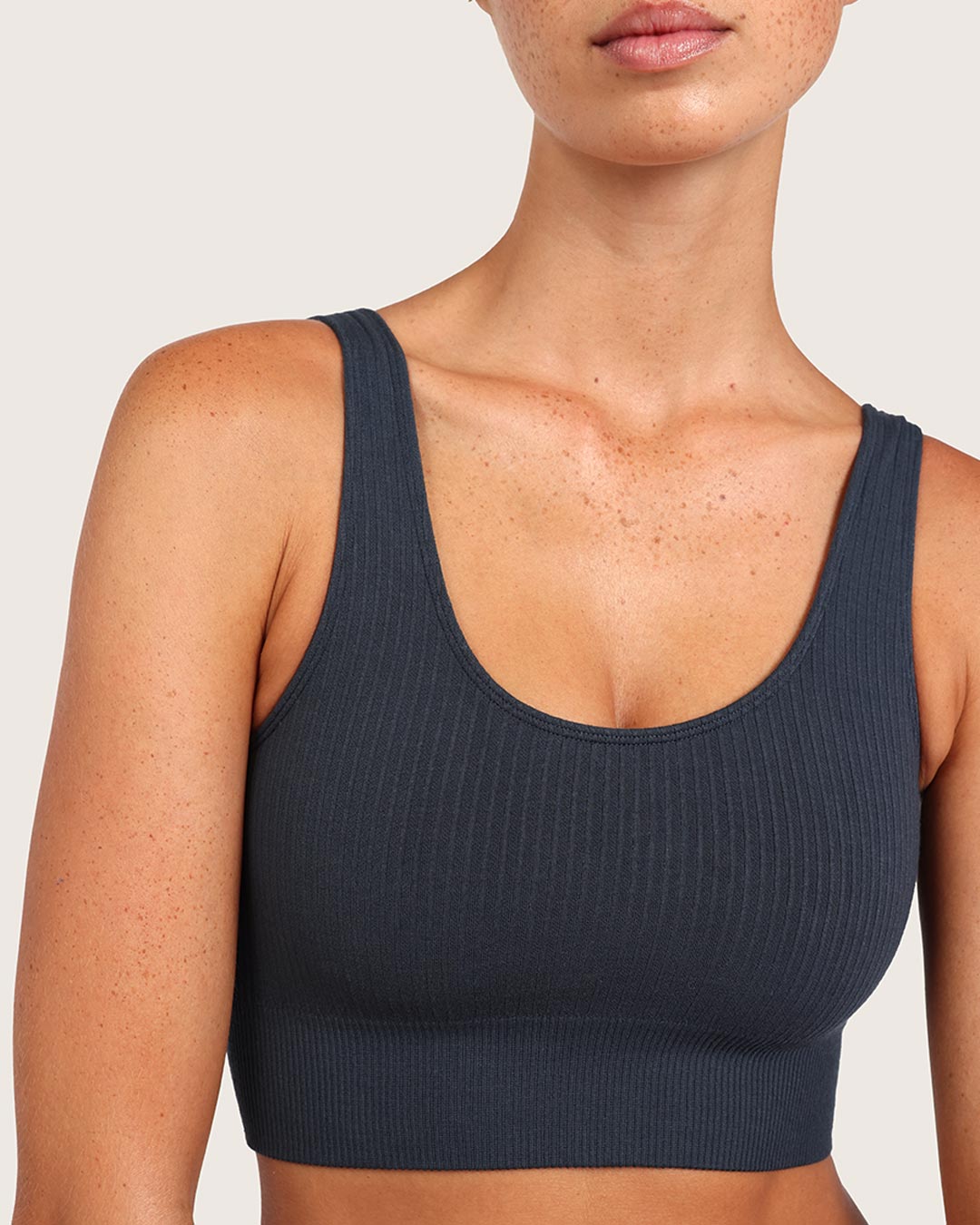 Ribbed Seamfree Crop-Storm
