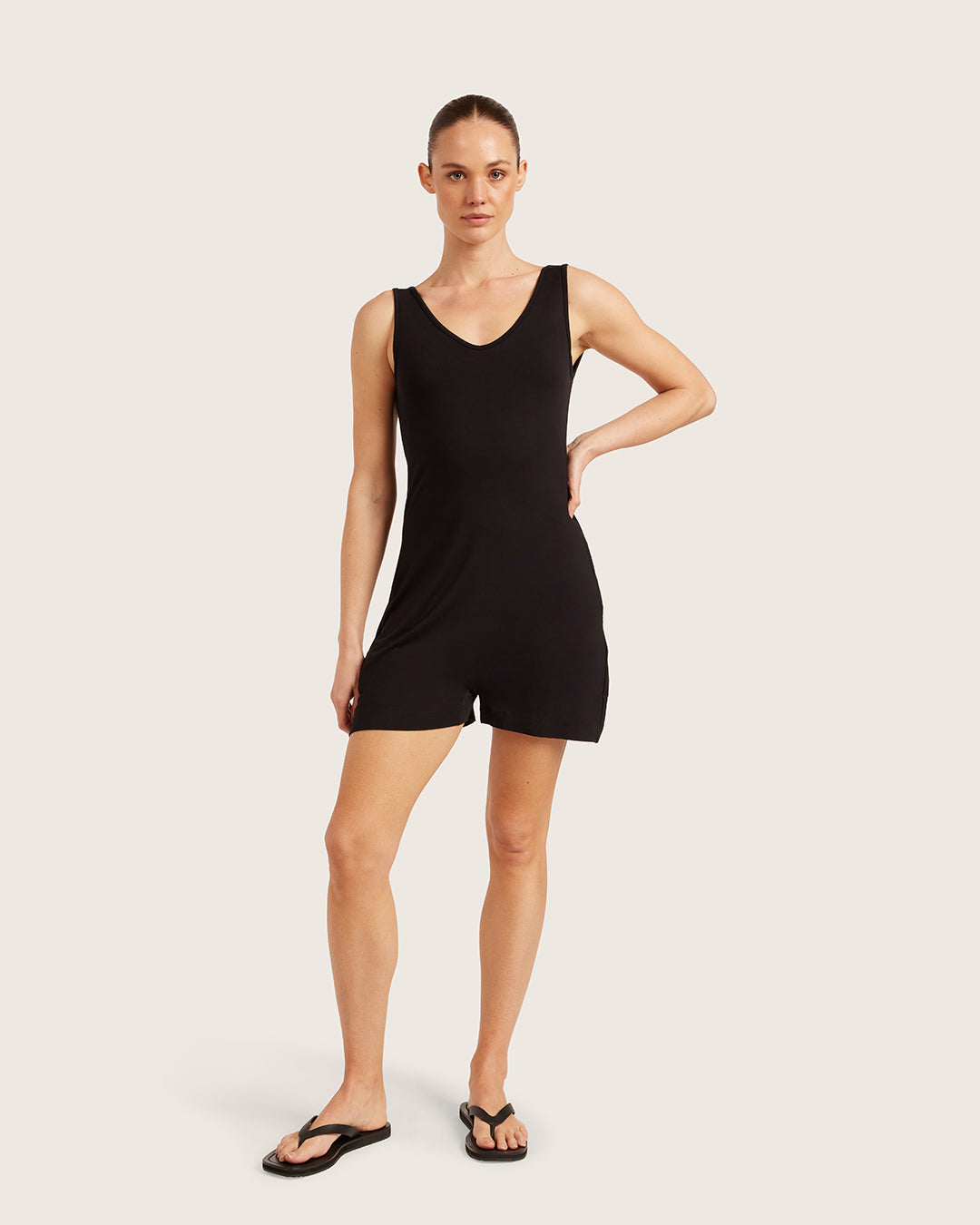 Short Romper - Black