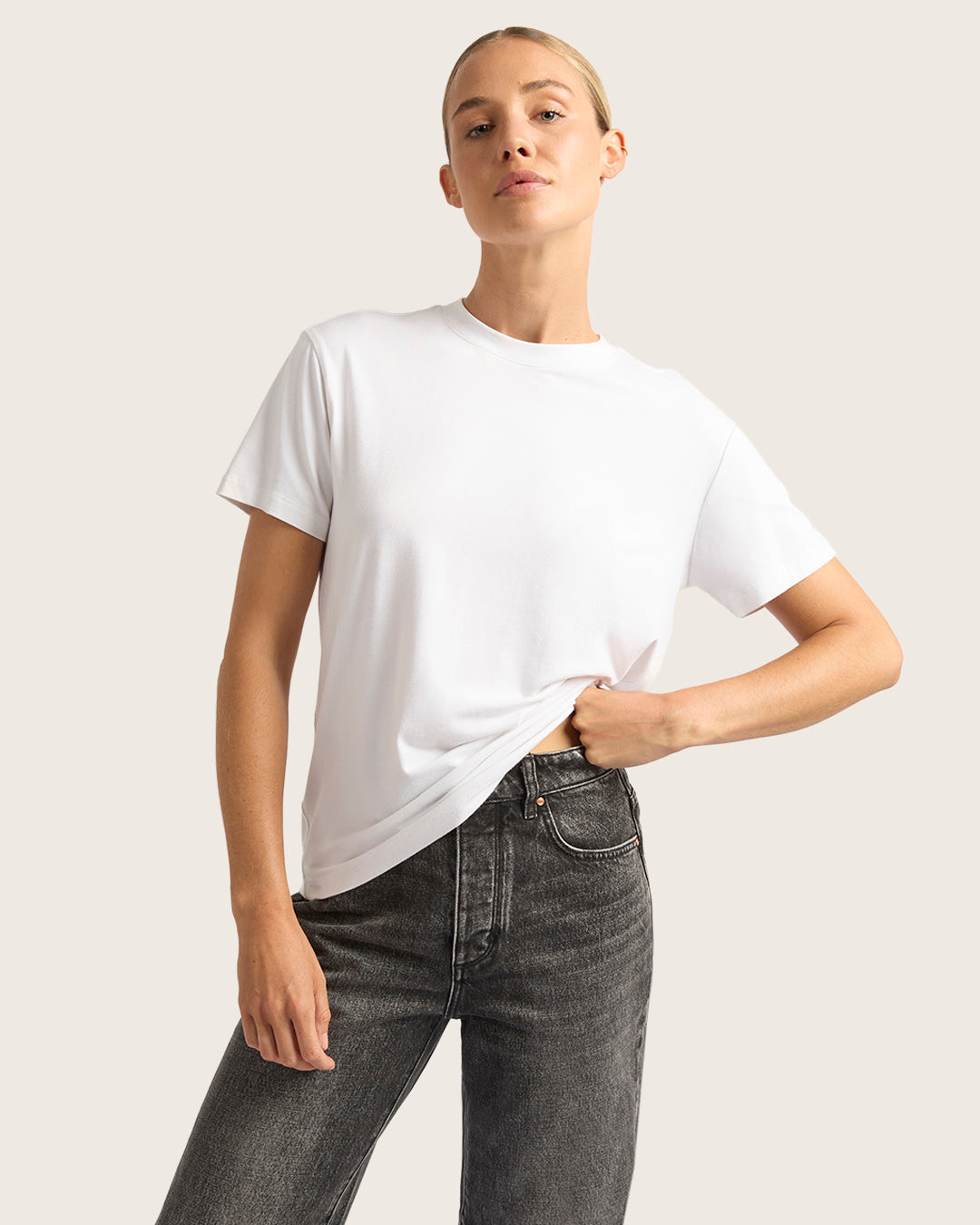 Women's Classic Crew Neck T-Shirt - White