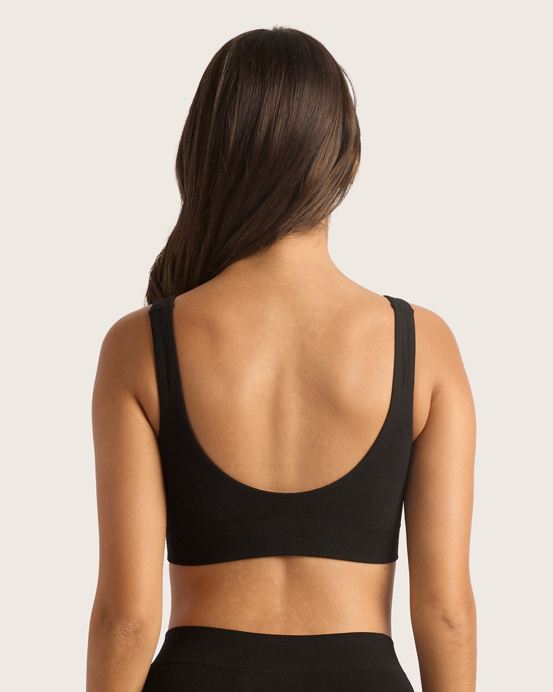 Seamfree Padded Crop Bra - Black