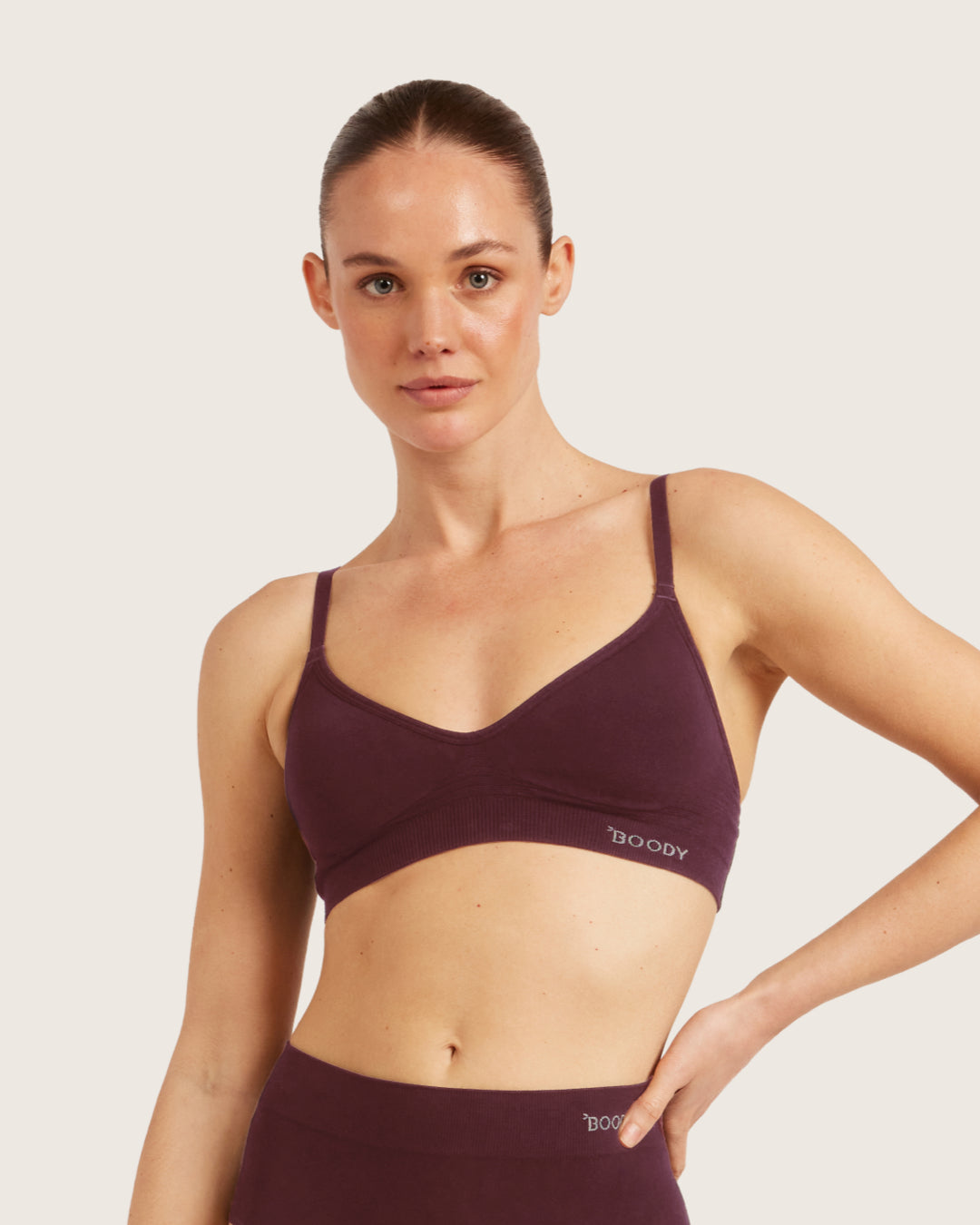 Wireless T-Shirt Bra - Mulberry