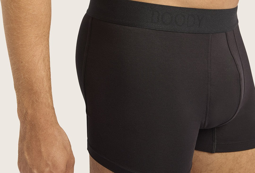Close up image of bamboo men's underwear from Boody