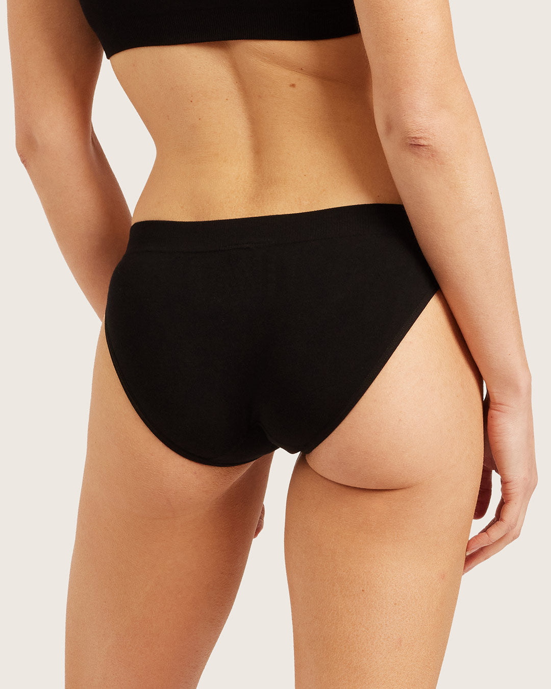 Period & Leak Proof - Hipster Bikini - Light - Black