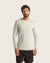 Men's Long Sleeve Crew Neck T-Shirt - Light Grey Marl