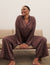 Vegan Silk Wide Leg Pant - Garnet