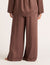 Vegan Silk Wide Leg Pant - Garnet