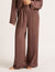 Vegan Silk Wide Leg Pant - Garnet