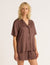Vegan Silk Short Sleeve Shirt - Garnet