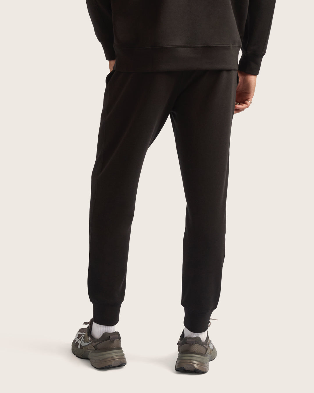 Bamboo CloudKnit Men's Cuffed Sweat Pants - Black