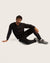 Bamboo CloudKnit Men's Cuffed Sweat Pants - Black