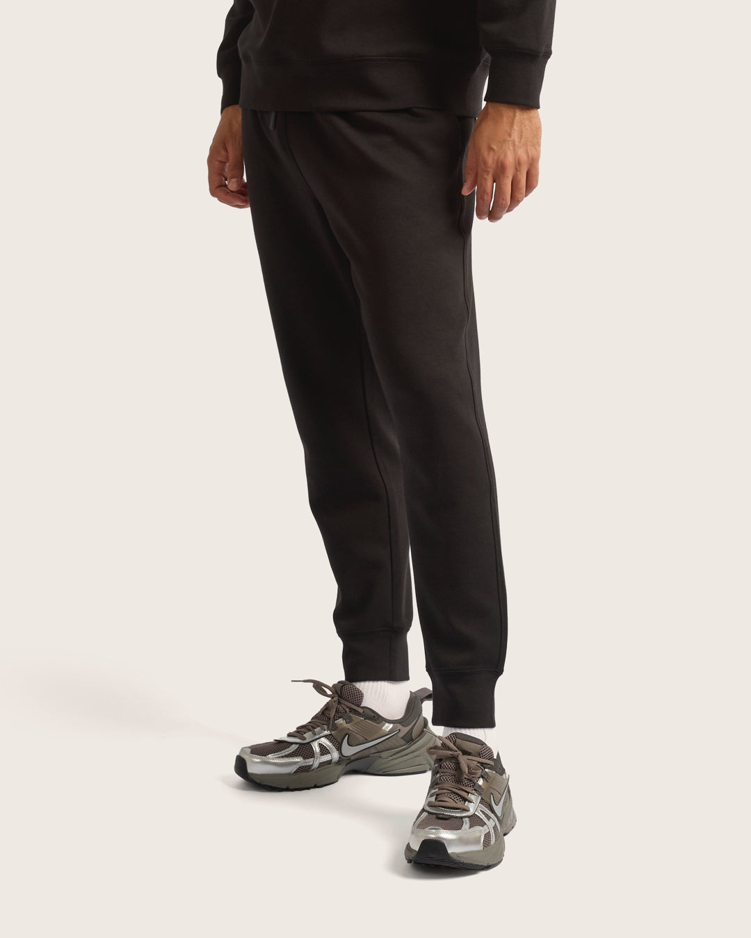 Bamboo CloudKnit Men's Cuffed Sweat Pants - Black