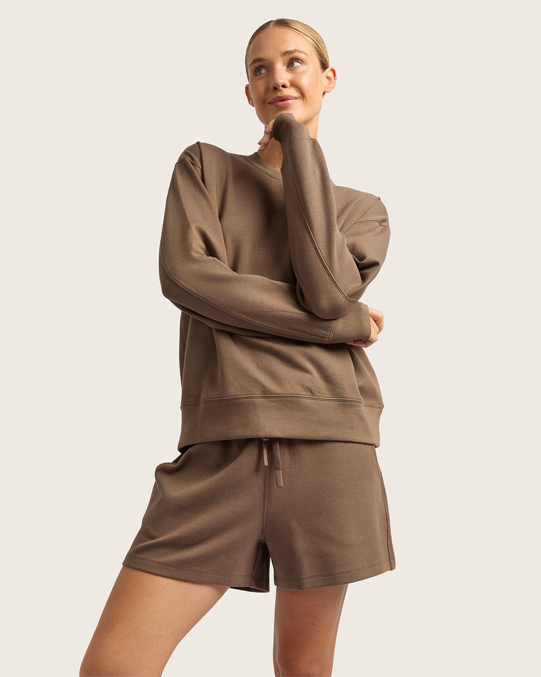 Bamboo CloudKnit Women's Crew Neck Sweater - Oyster
