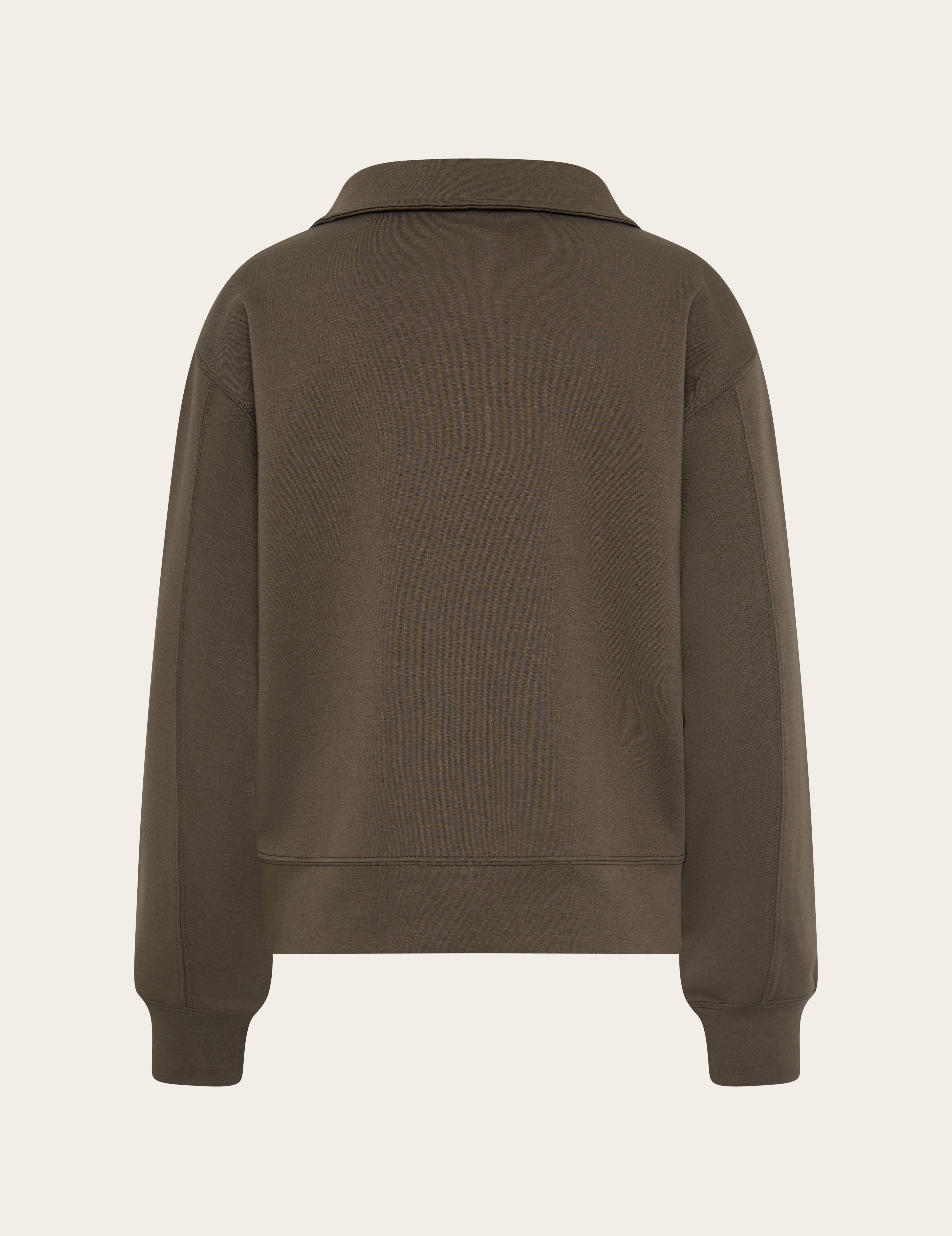 Bamboo CloudKnit Women's Quarter Zip Sweater - Oyster