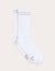 Striped Cushioned Crew Socks - White/Grey