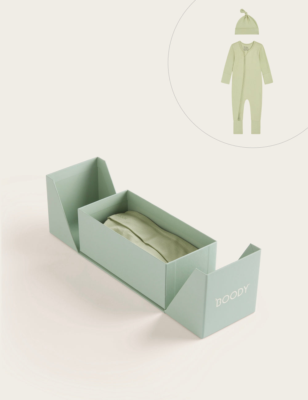 Set Giftbox - Baby Long Sleeve Romper & Knotted Beanie