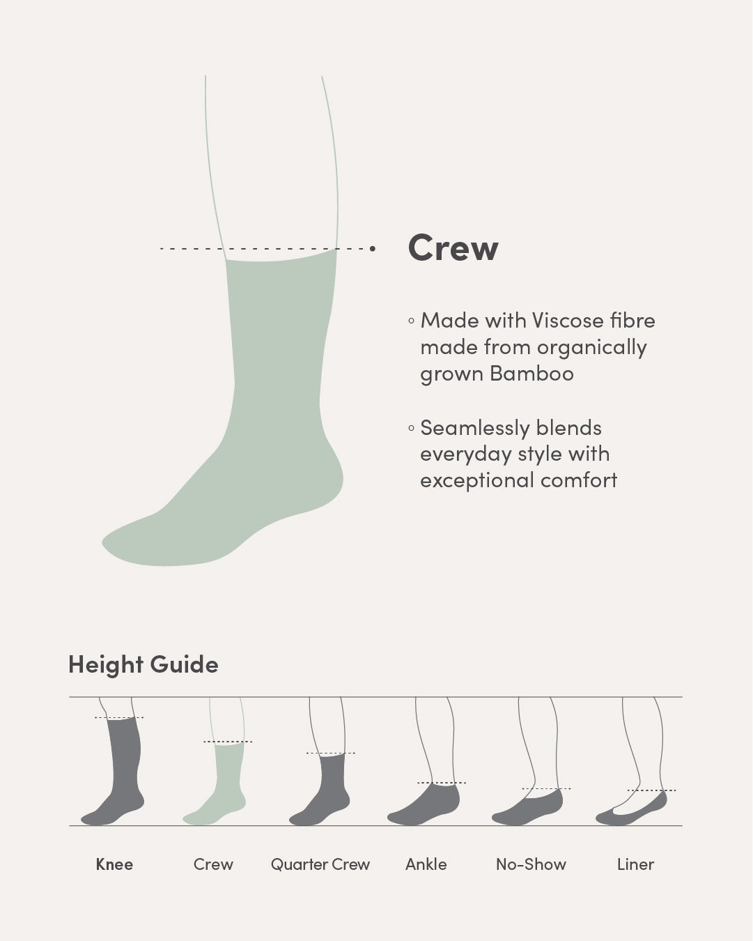 Slouch Socks - Light Grey Marl