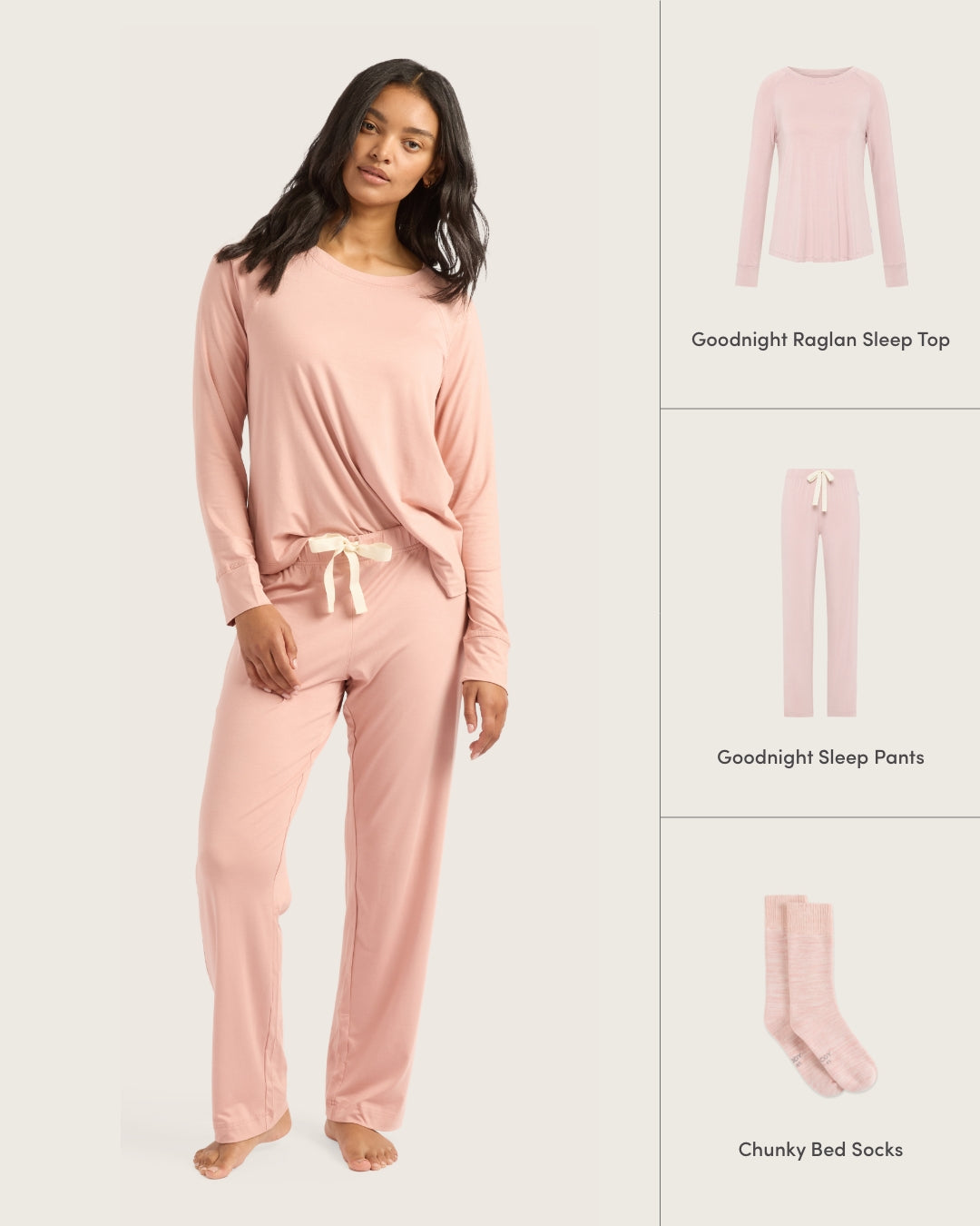 Cosy Sleep Set - Dusty Pink