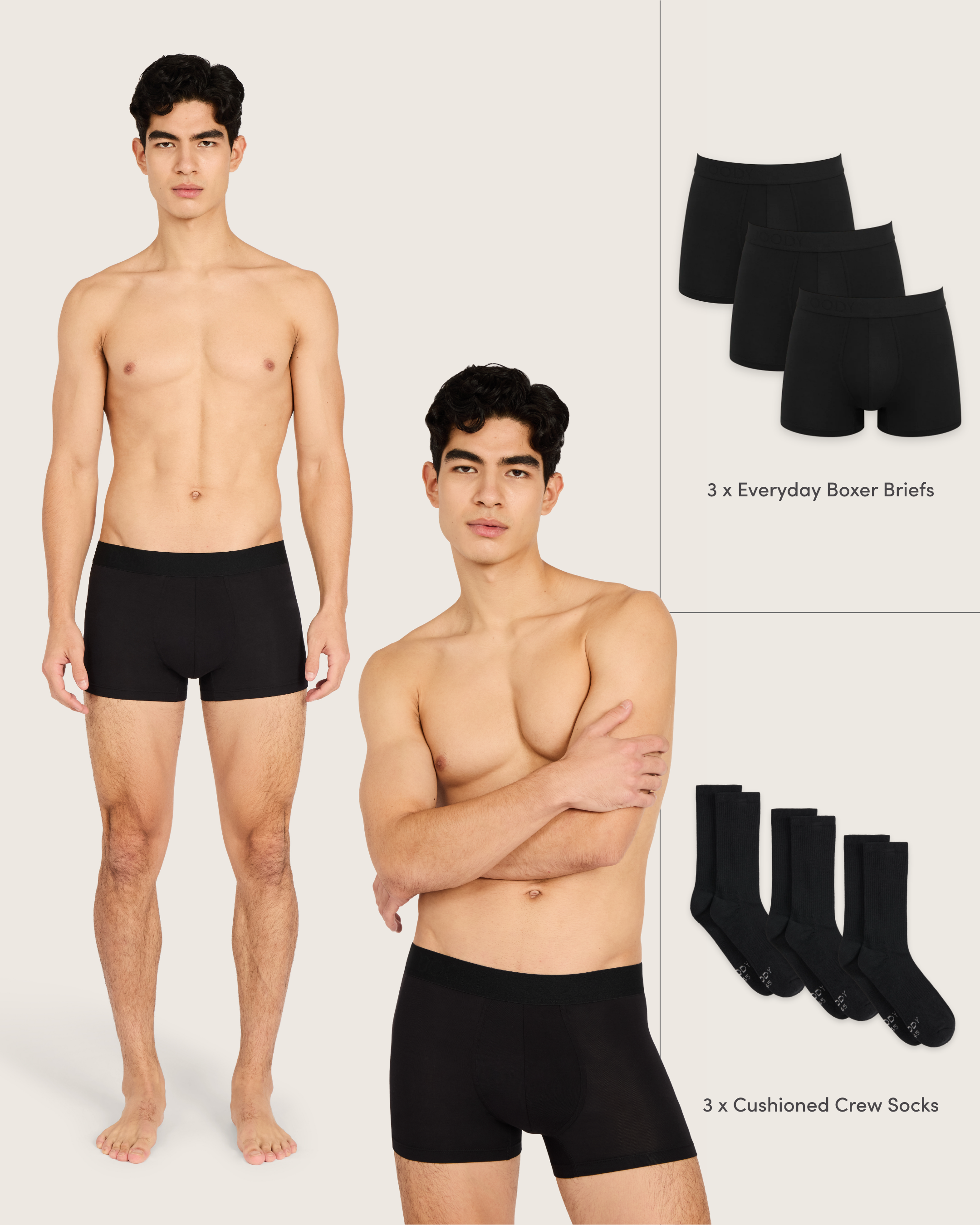 The Everyday Socks & Jocks Pack - Black