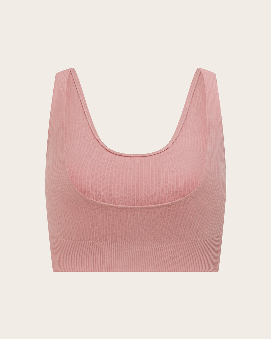 Ribbed Seamfree Crop-Dusty Pink