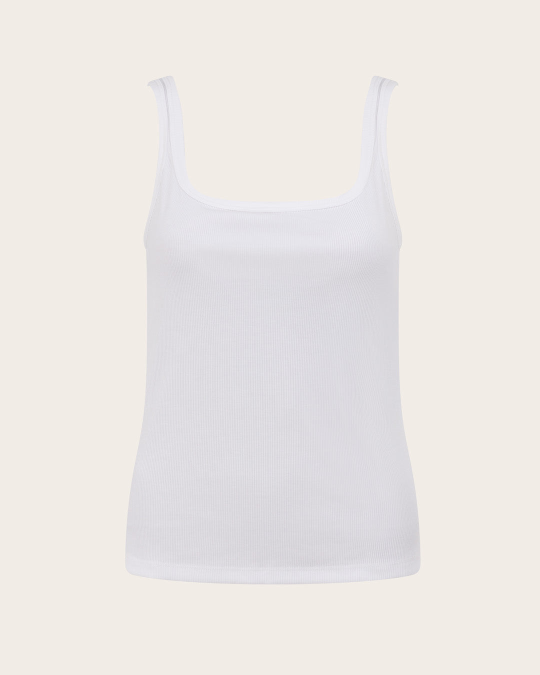 Women's Ribbed Tank Top - White